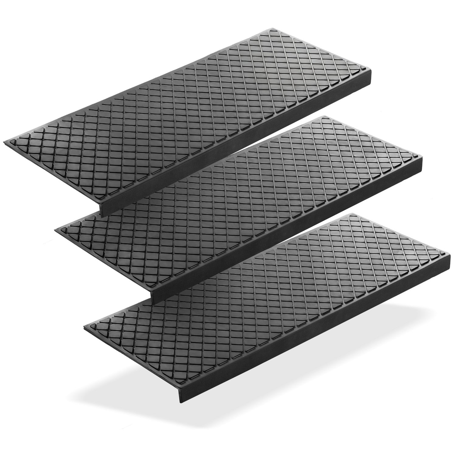 BigDean Haushalt & Alltag Stufenmatten Gummi 75x25 cm 3 Stück