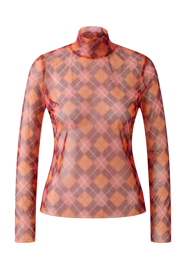 Oui Shirts & Tops Langarmshirt Alloverprint Größe 34