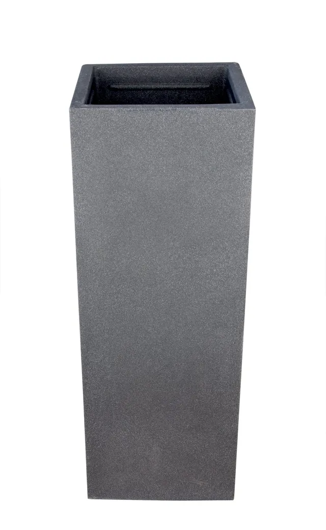 BigDean Pflanzsäule Stein-Optik 80x30x30 Anthrazit