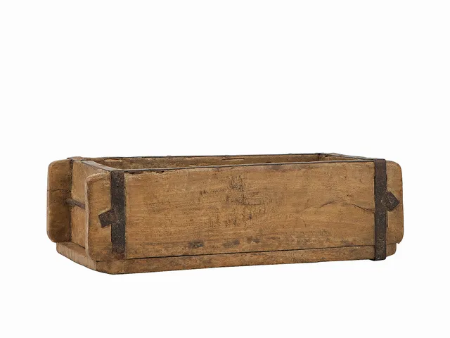 BigDean Aufbewahrung Ziegelform 32 cm Vintage Holzkiste Unikat
