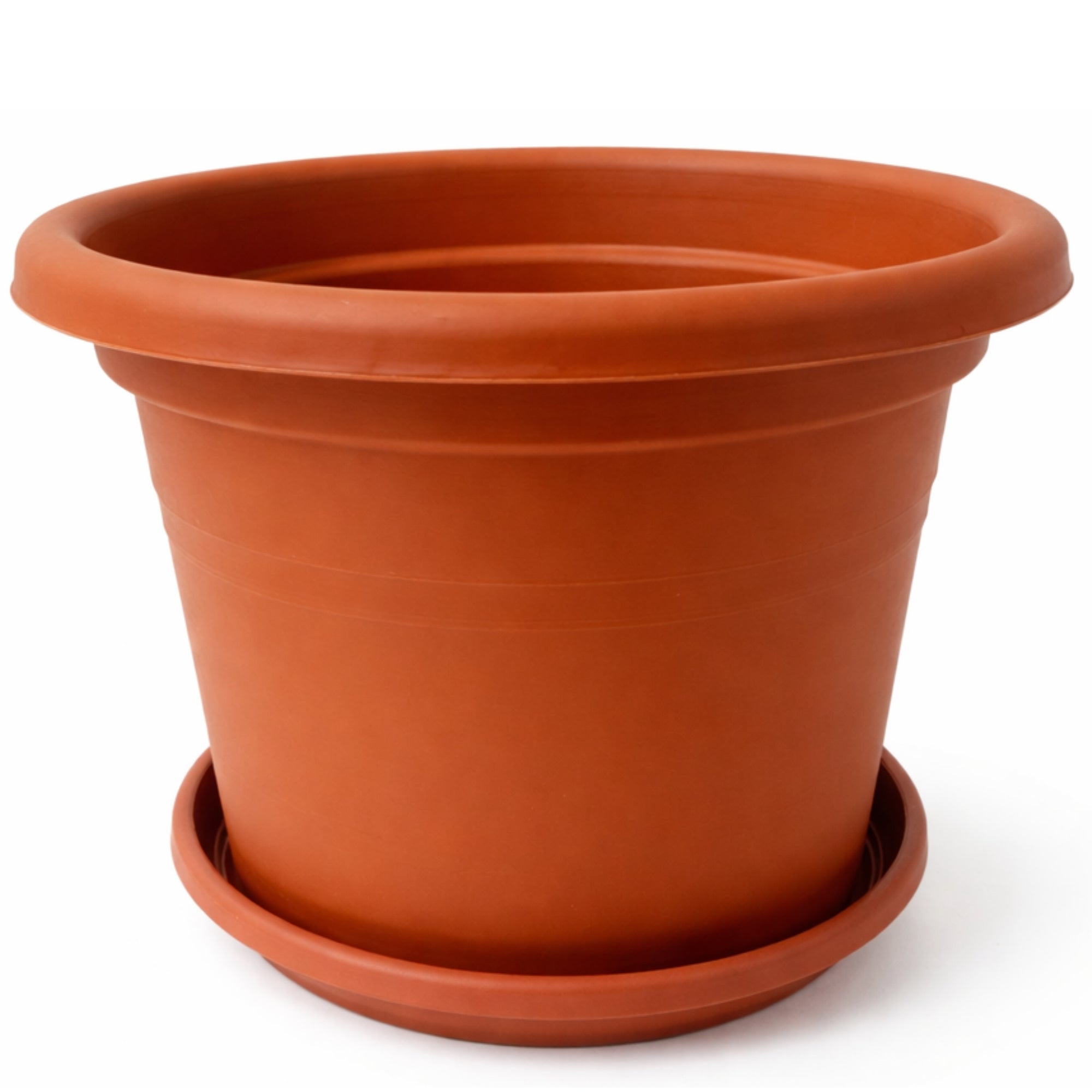 BigDean Blumentopf mit Untersetzer 20 cm Terracotta Pflanzkübel