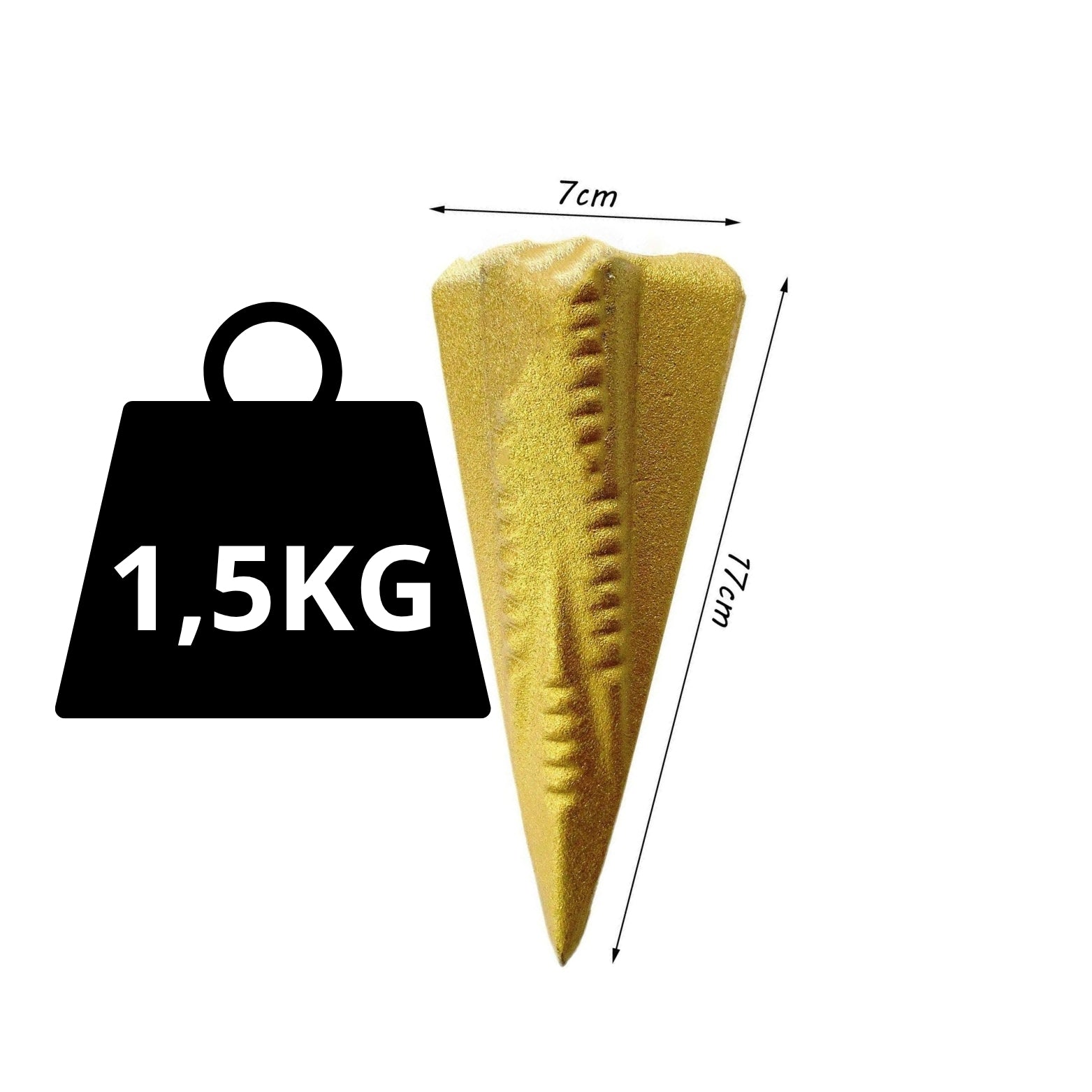 BigDean Werkzeug Spaltgranate Holz 1,5kg 3er Set Gold