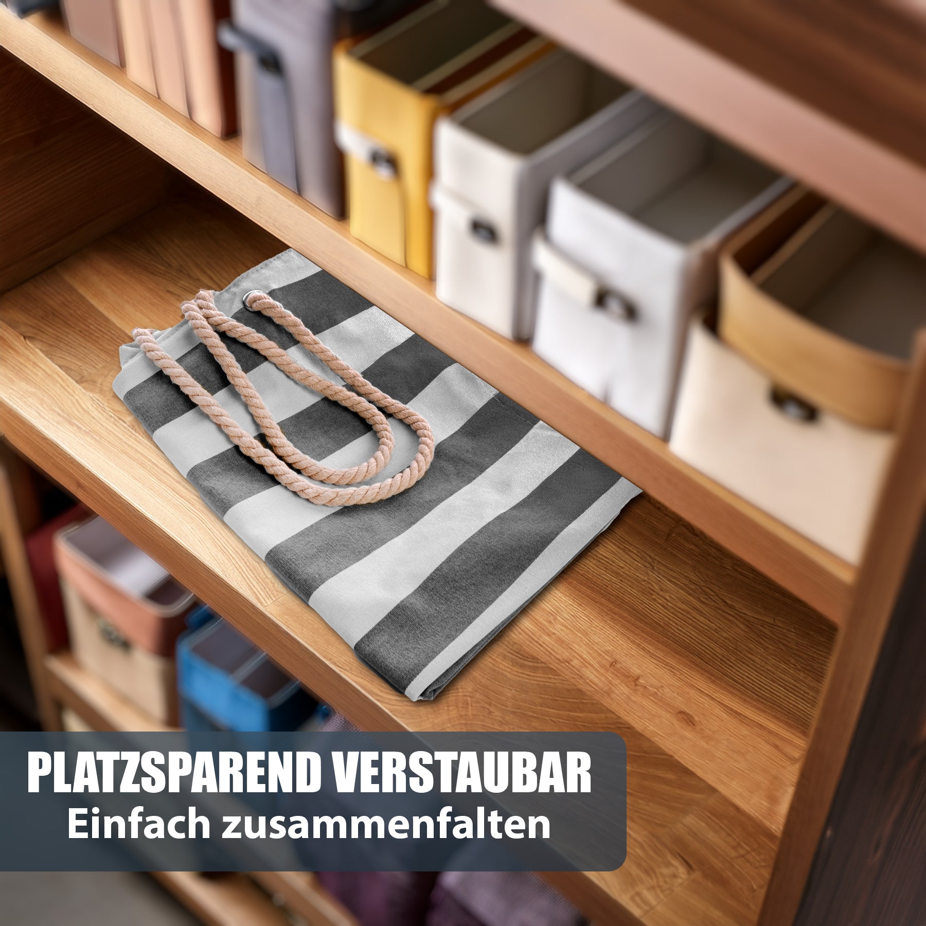 BigDean Strandtasche XXL 2 Stück Badetasche mit Reißverschluss