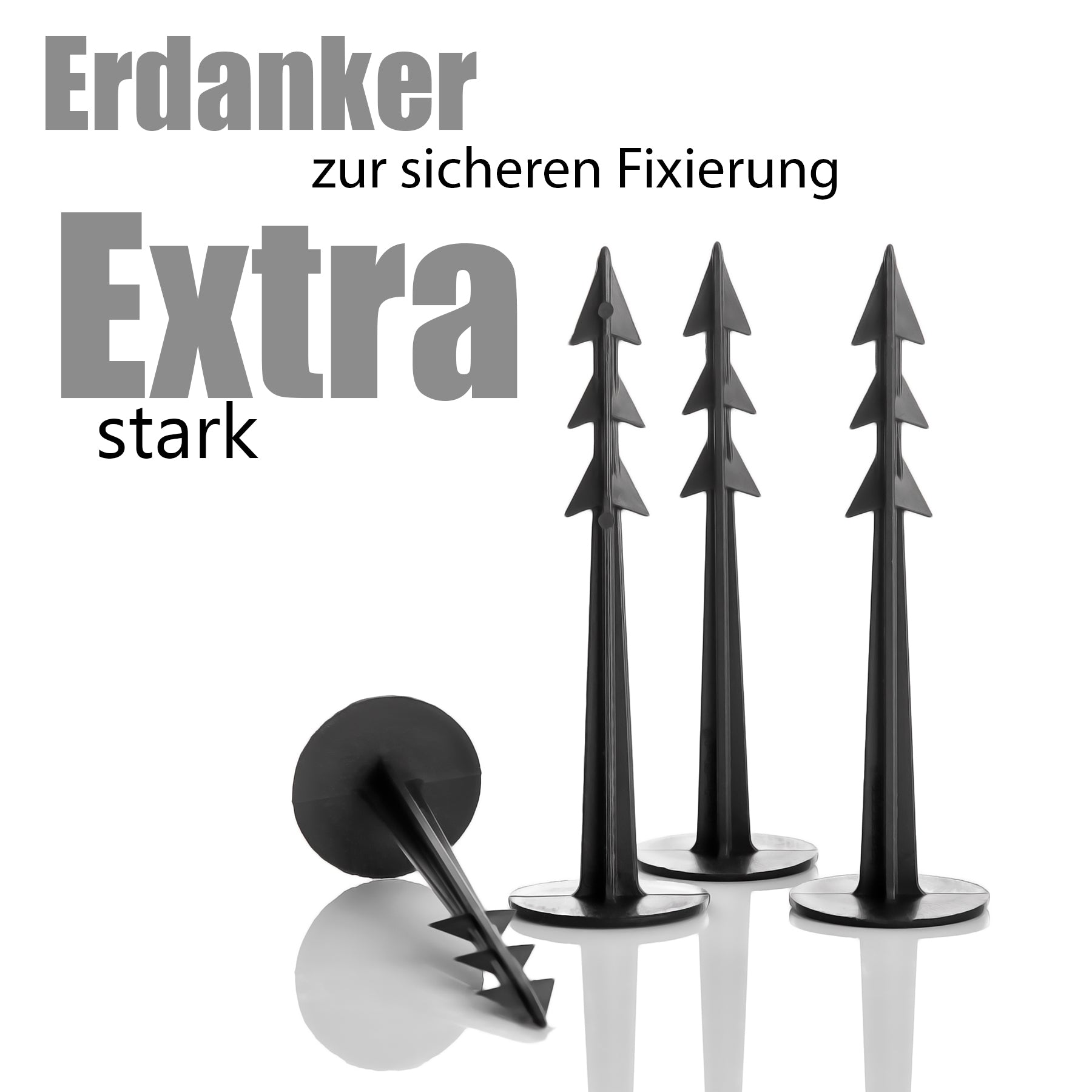 BigDean Erdnägel Unkrautvlies 12,5 cm 200 Stück