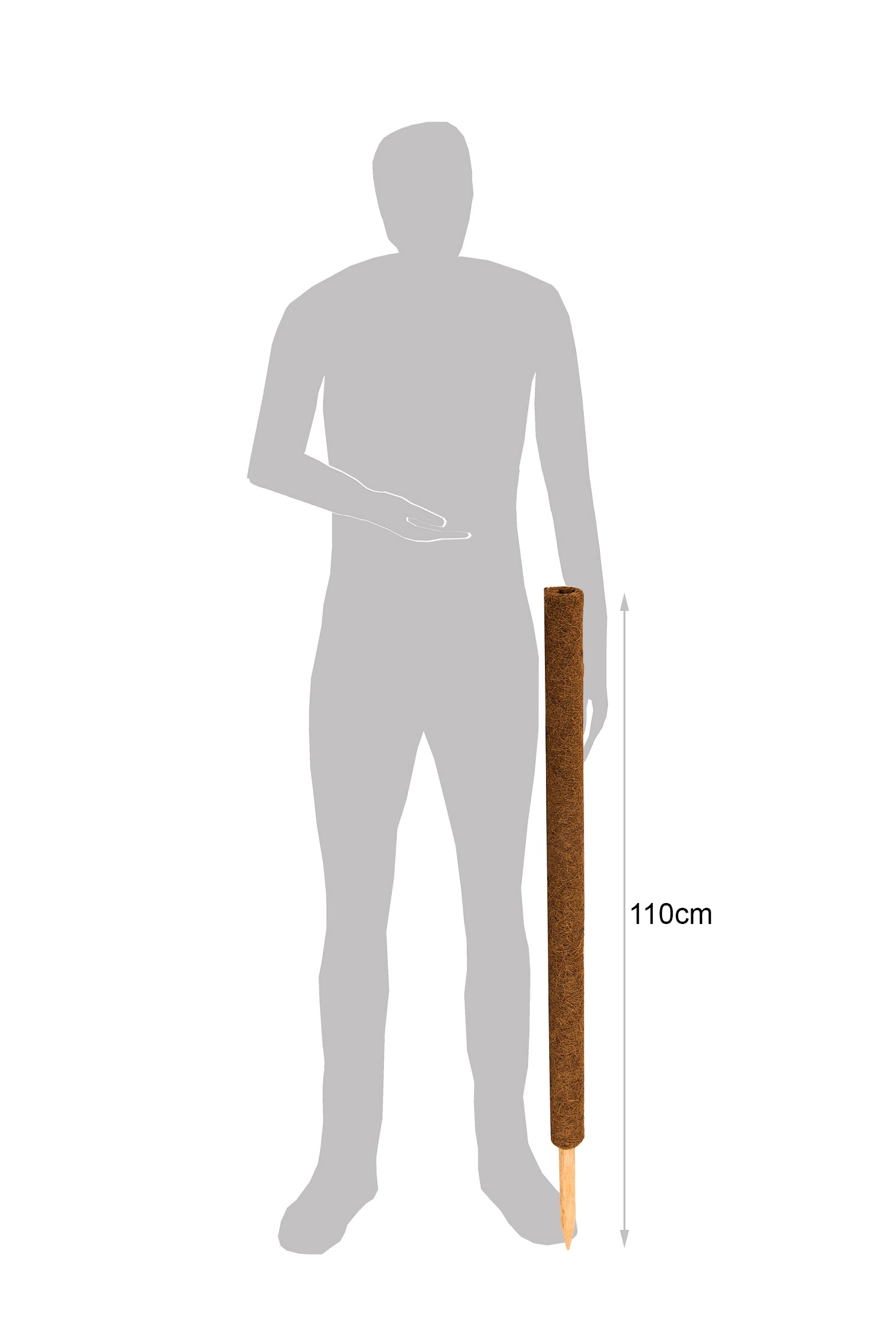 BigDean Pflanzstäbe Kokos 110 cm Rankhilfe 6er Set Natur
