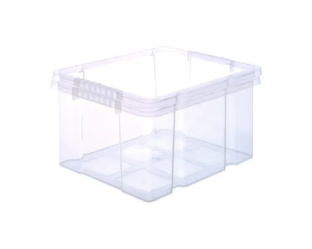 BigDean Aufbewahrung Eurobox 44x35x24 Kunststoffbox 2er transparent