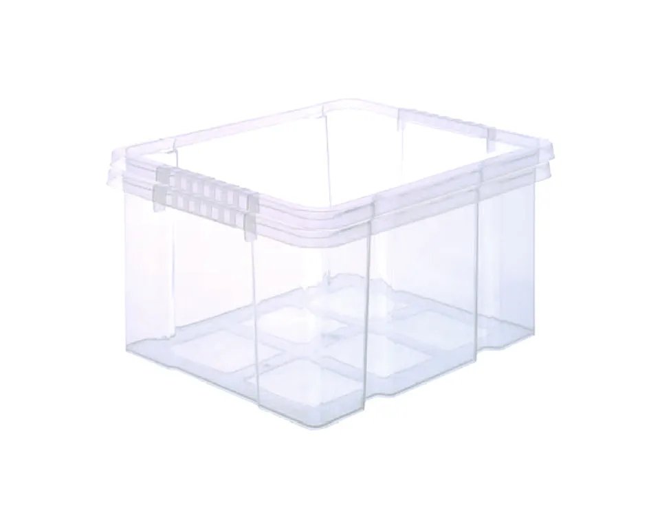 BigDean Aufbewahrung Eurobox 44x35x24 Kunststoffbox 2er transparent