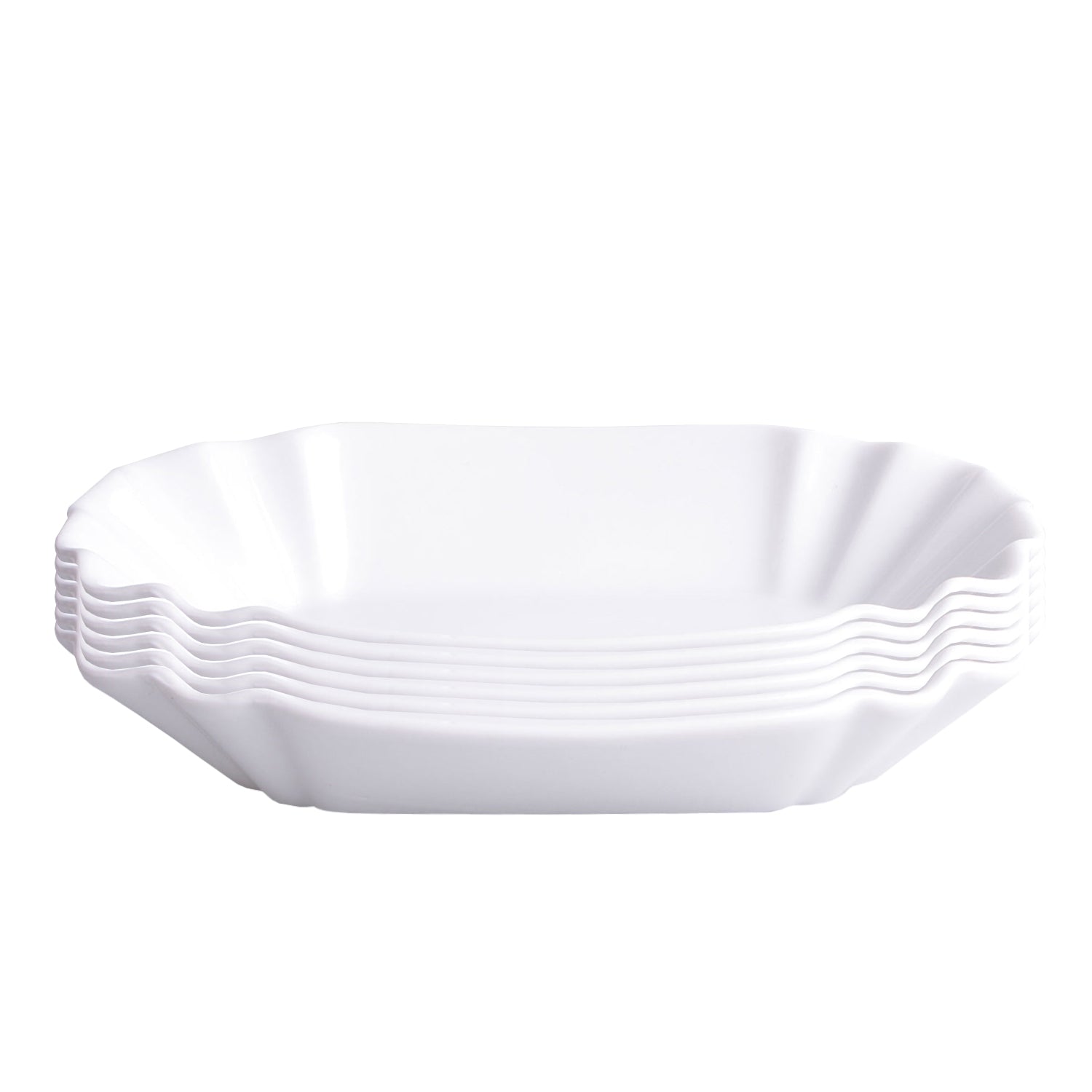 BigDean Küche Pommesschale Porzellan 19,5cm 6er Set Weiß