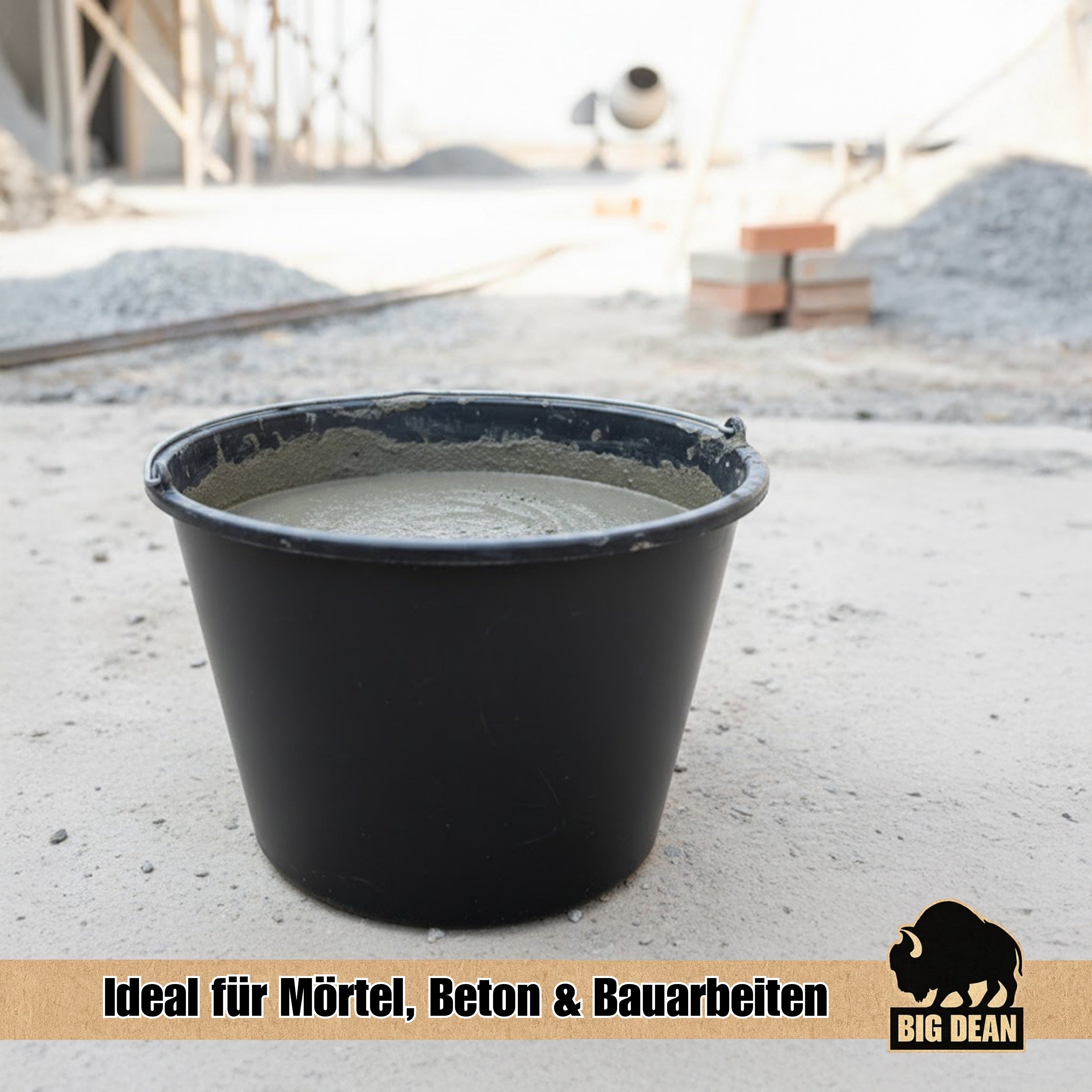 BigDean Haushalt & Alltag Baueimer 20 Liter 5er schwarz mit Skala