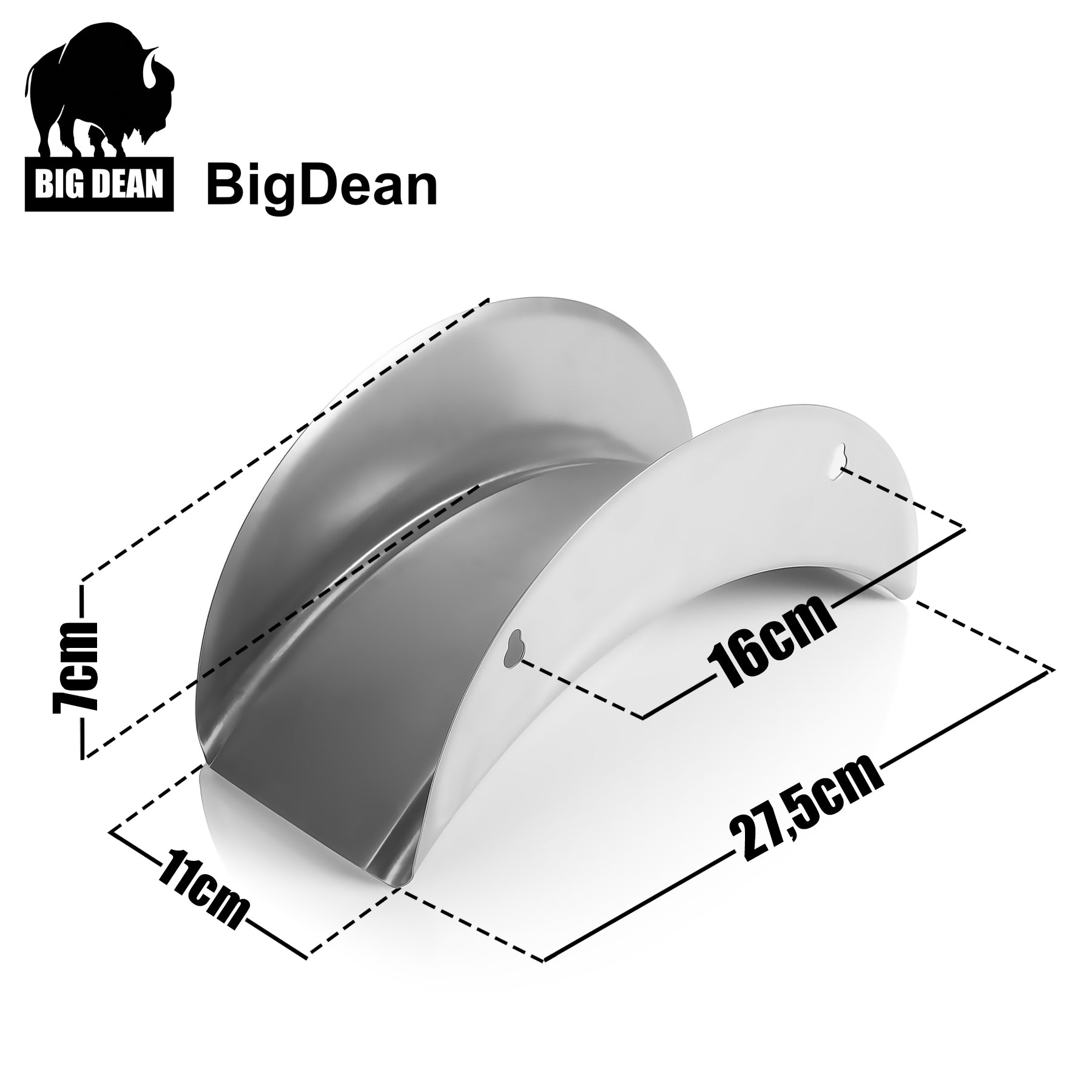 BigDean Gartenschlauchhalter Metall Silber Wandmontage
