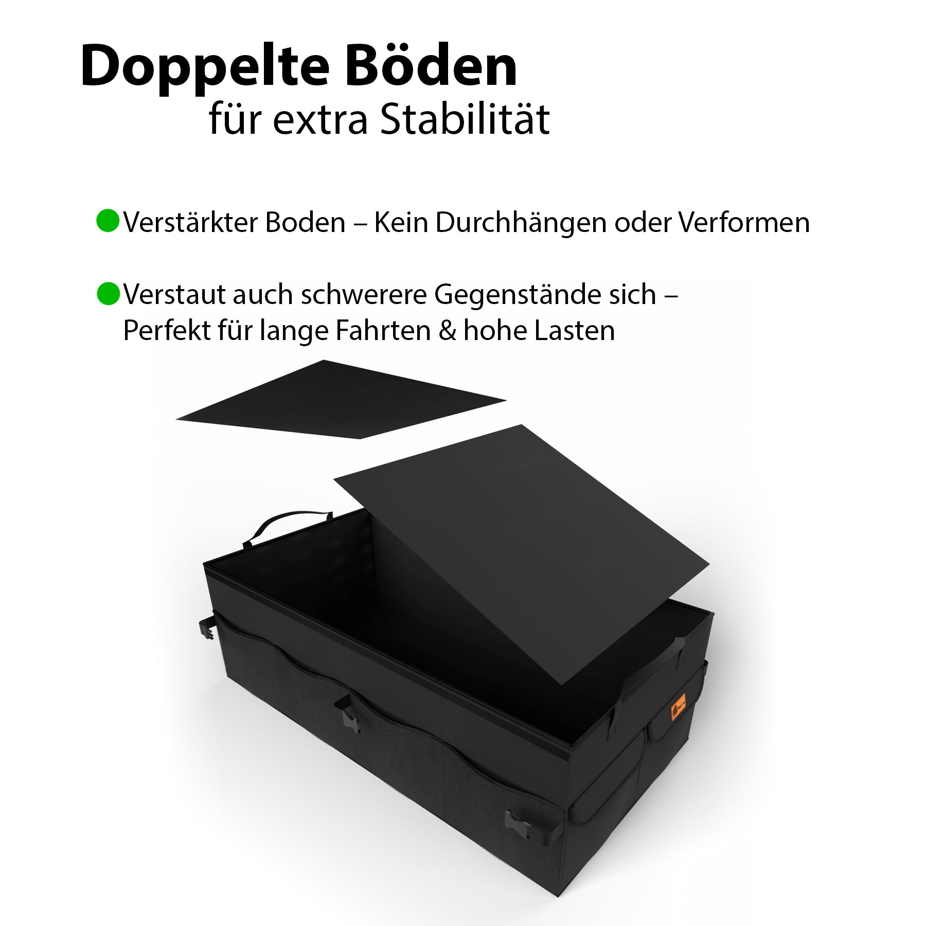 BigDean Haushalt & Alltag Kofferraum Organizer faltbar mit Deckel