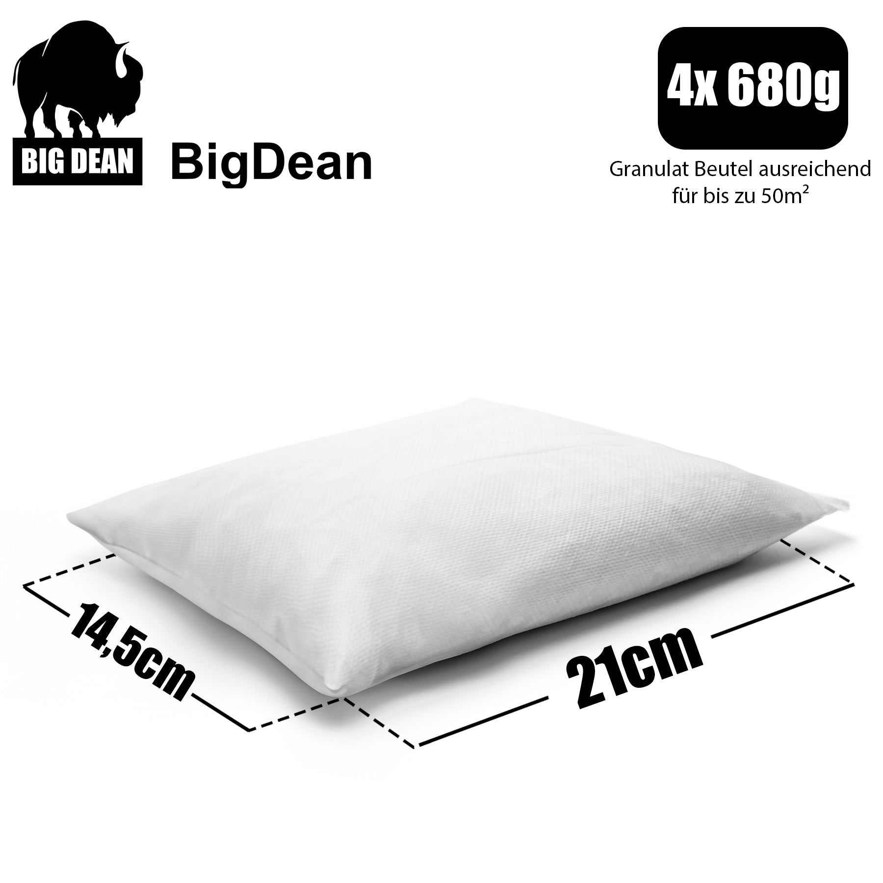 BigDean Luftentfeuchter Nachfüllpack 680g Granulat 4er
