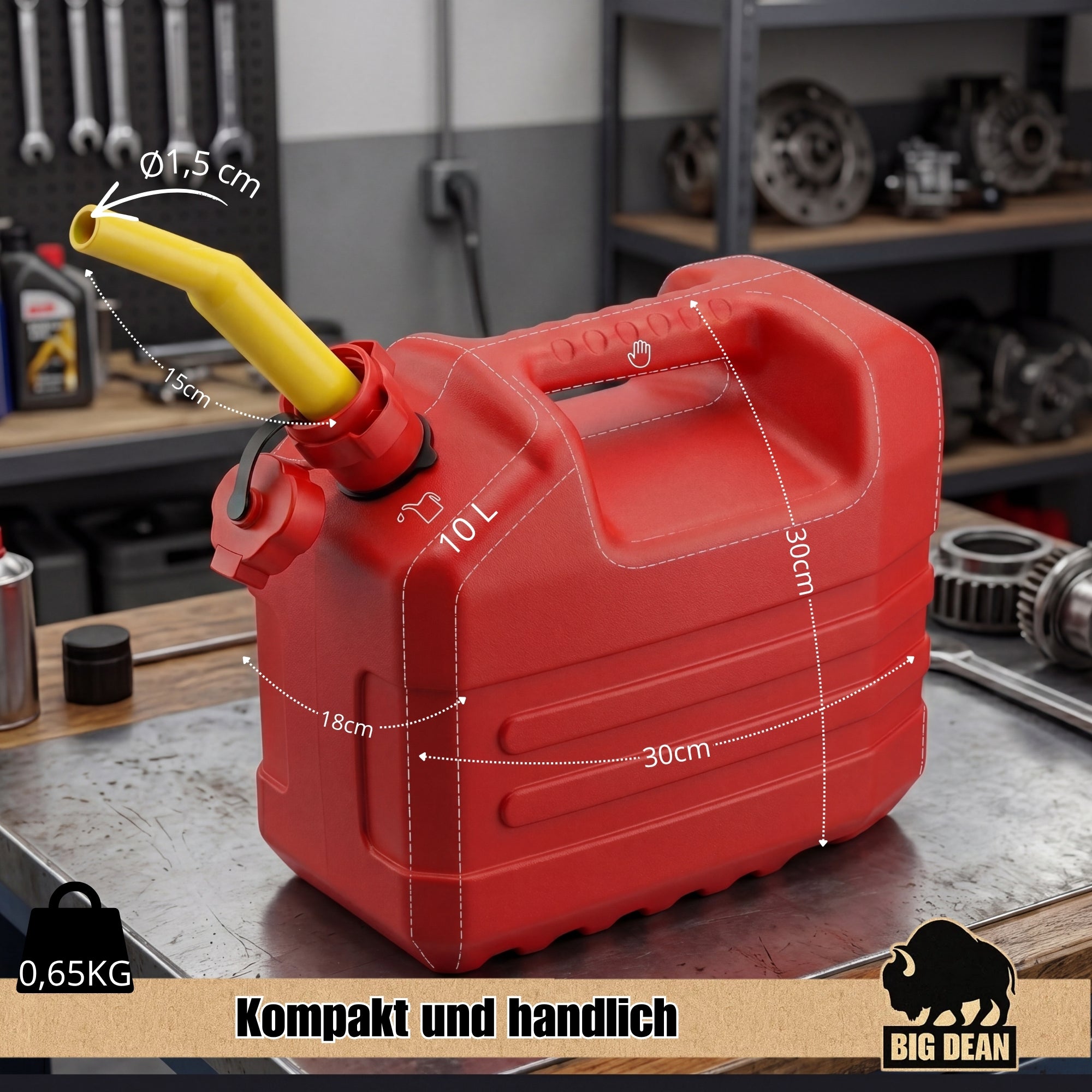 BigDean 10 Liter Kanister 2er-Set UN mit Ausgießer
