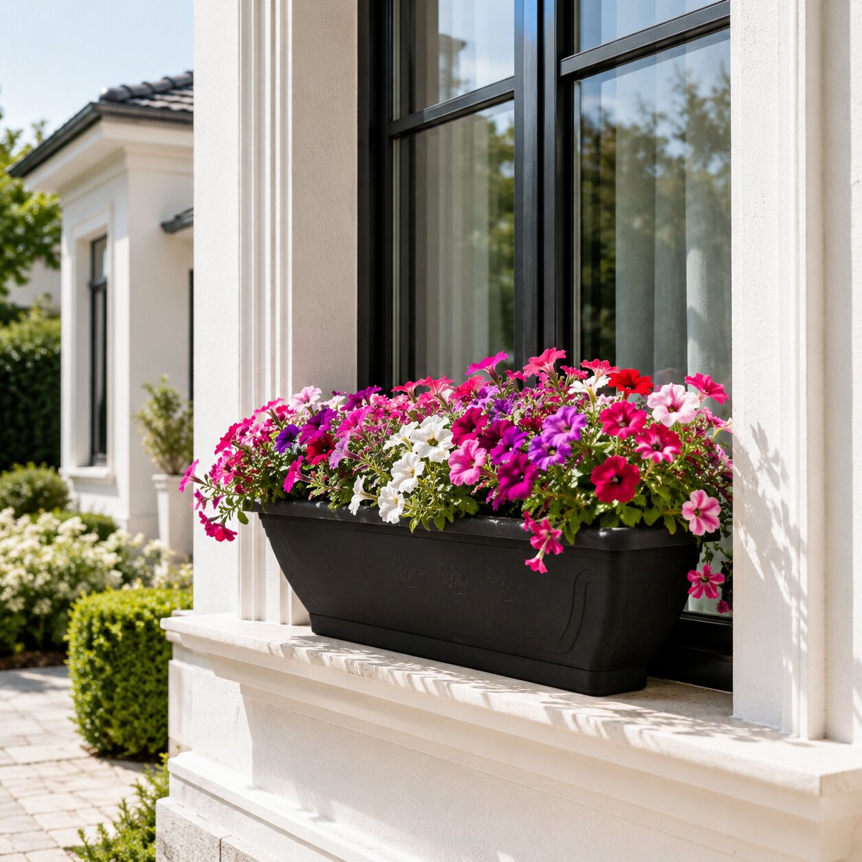 BigDean Garten Blumenkasten 50cm Anthrazit 3er Set