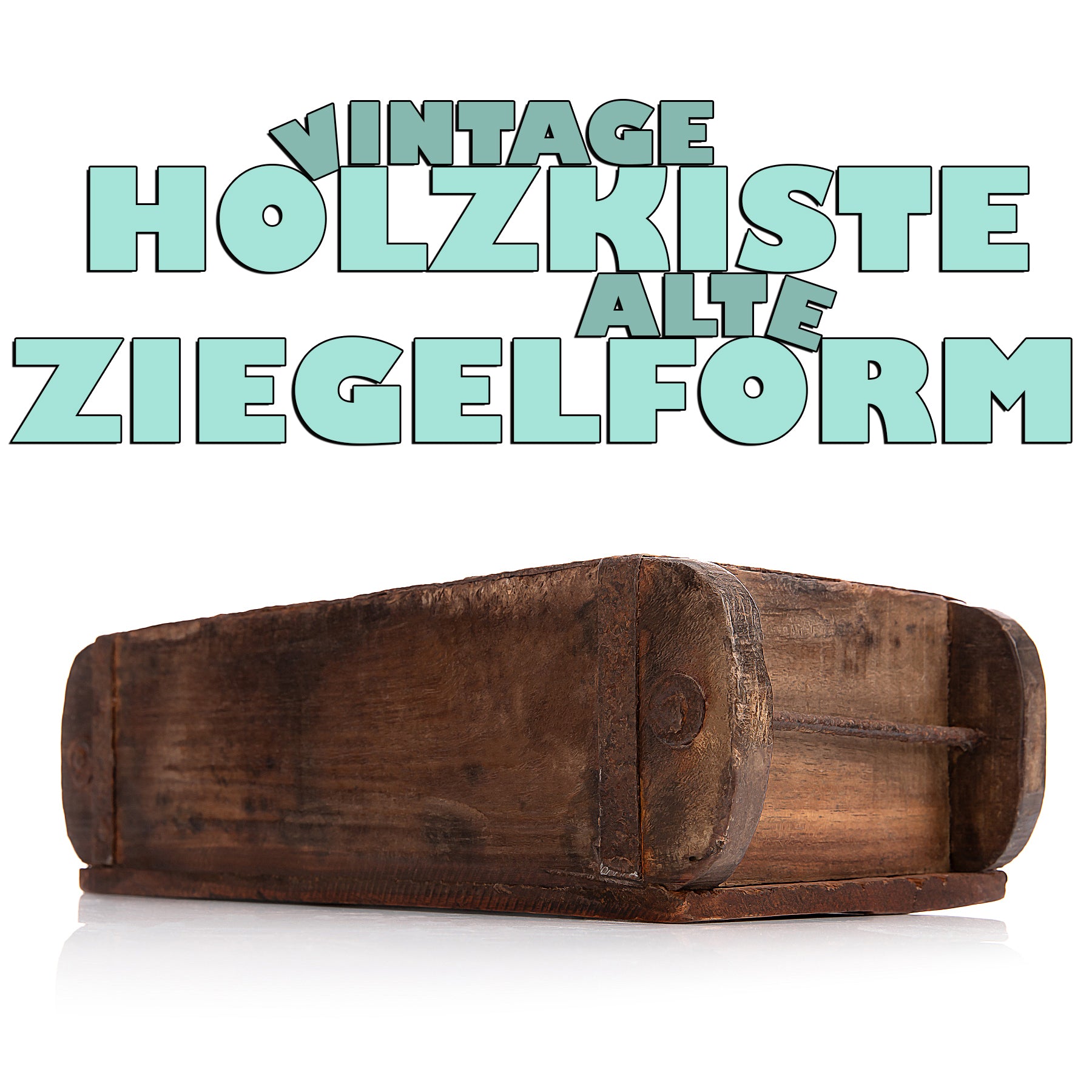 BigDean Ziegelform Ordnungsbox Braun 32cm Holz 3er Vintage