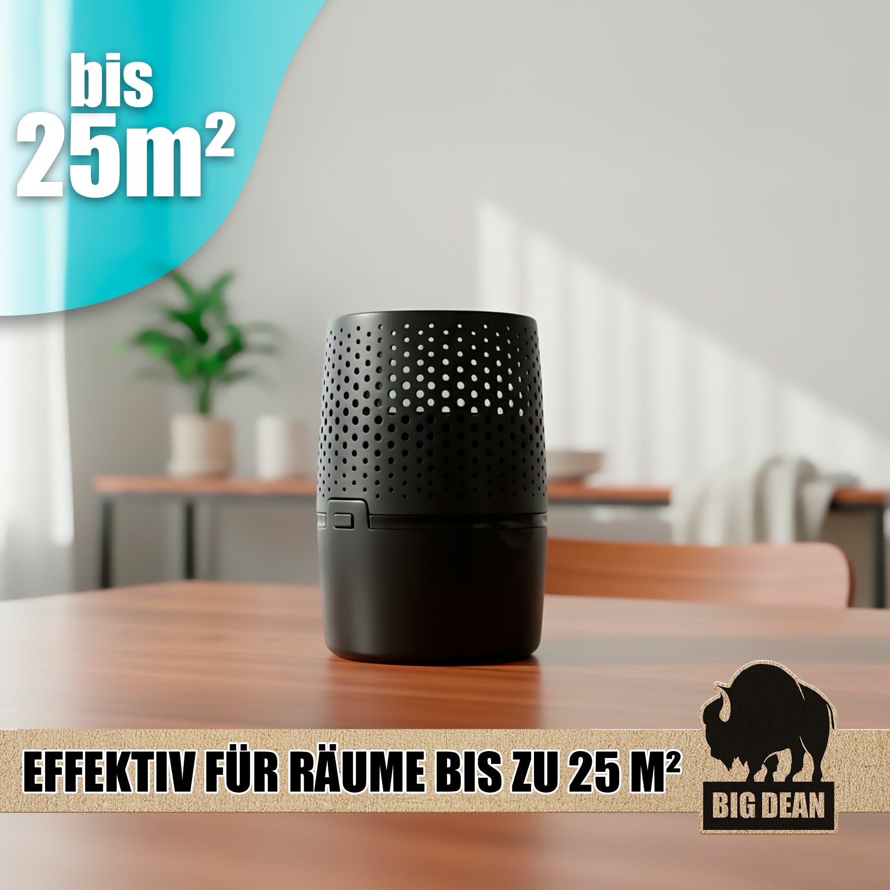 BigDean Bad & Reinigung Luftentfeuchter ohne Strom Anthrazit XL