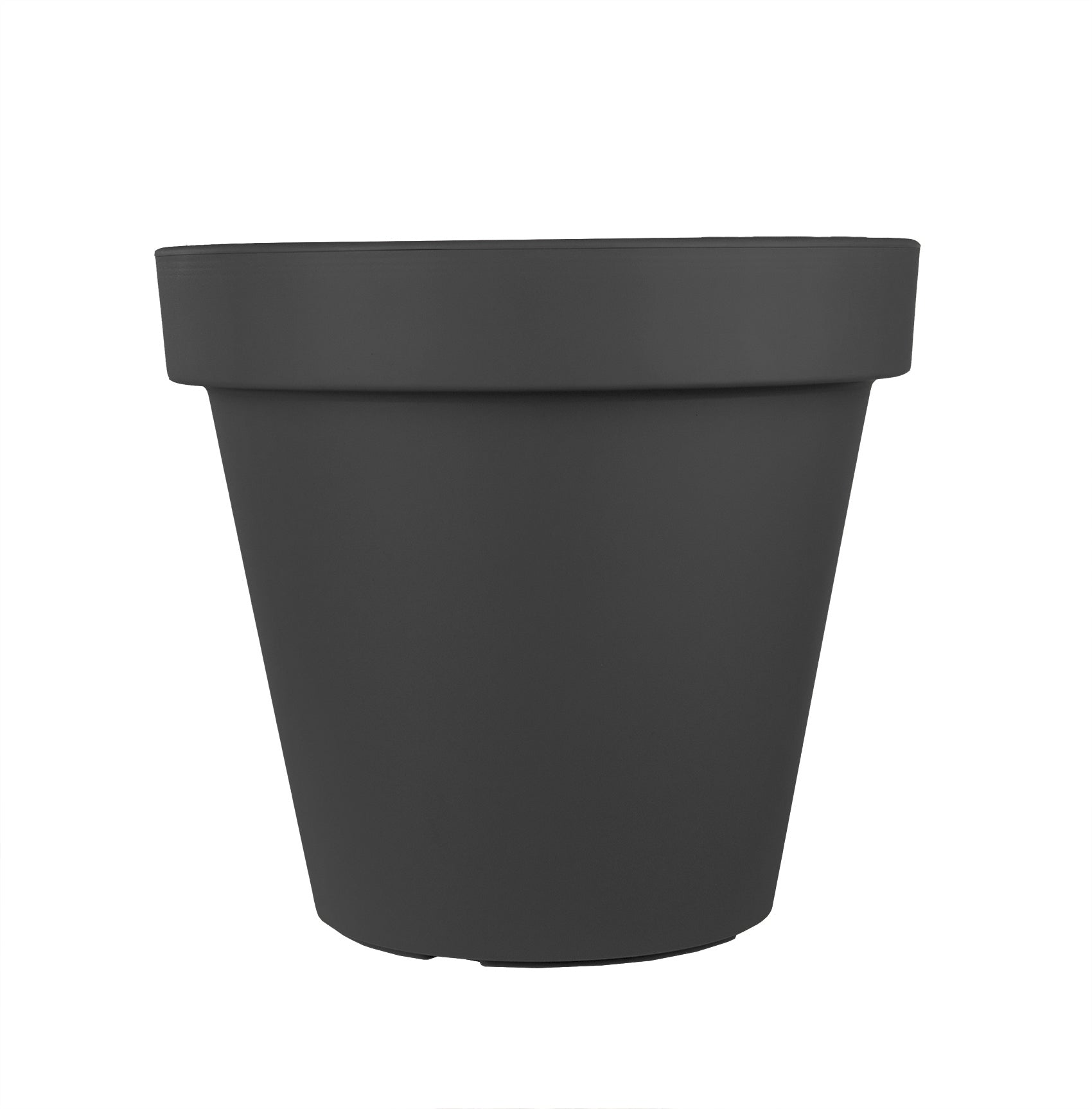 BigDean Garten XXL Blumentopf Ø58cm Anthrazit Kunststoff rund
