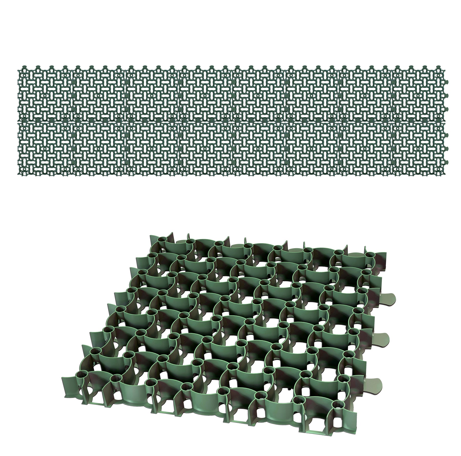 BigDean Küche & Vorrat 16x Rasengitter 50x50 Rasengitter 4 m² grün