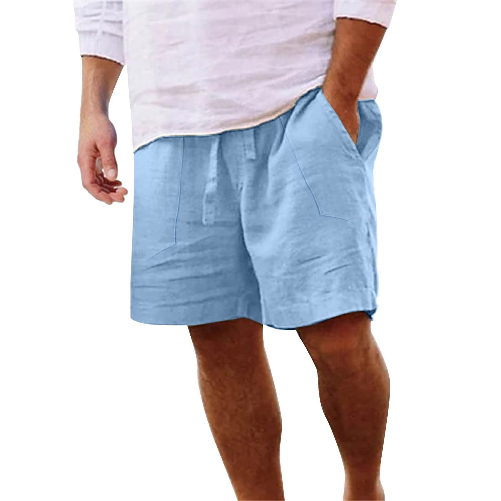 Luadnysin Shorts Herren Leinen Navy Sommer