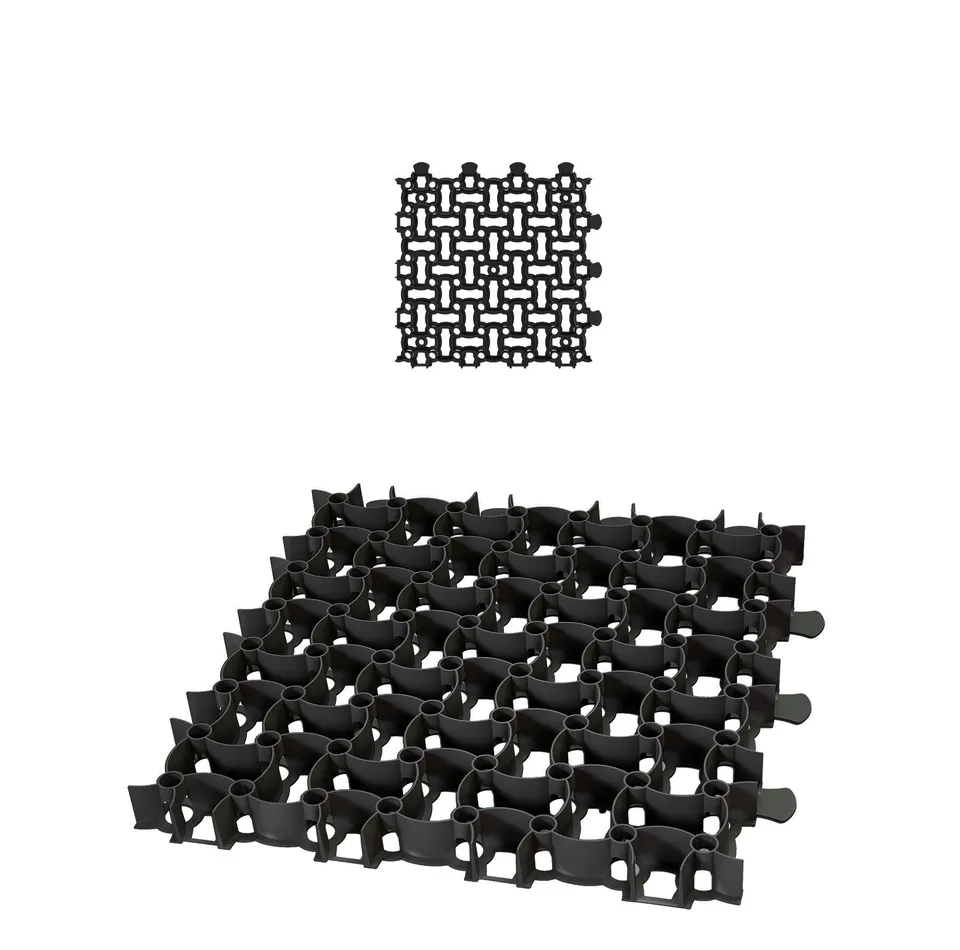 BigDean Rasengitter Paddockplatte 50x50cm Schwarz 0,25m²