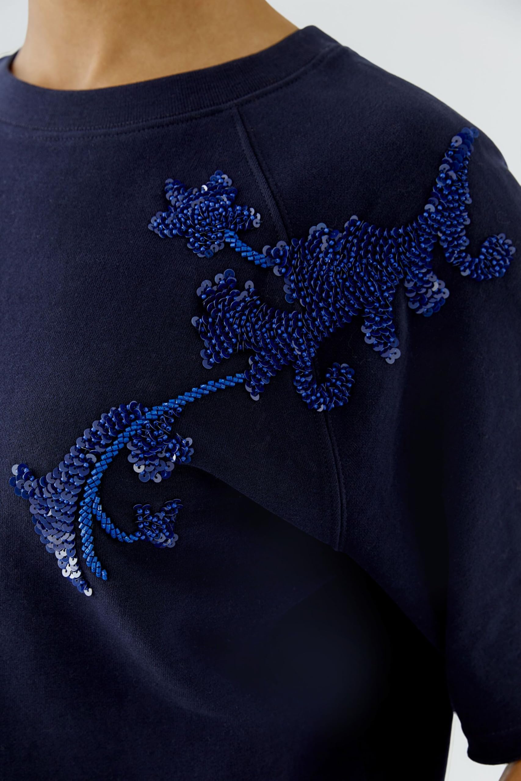 Oui Pullover & Cardigans Sweatshirt Größe 34 Pailletten