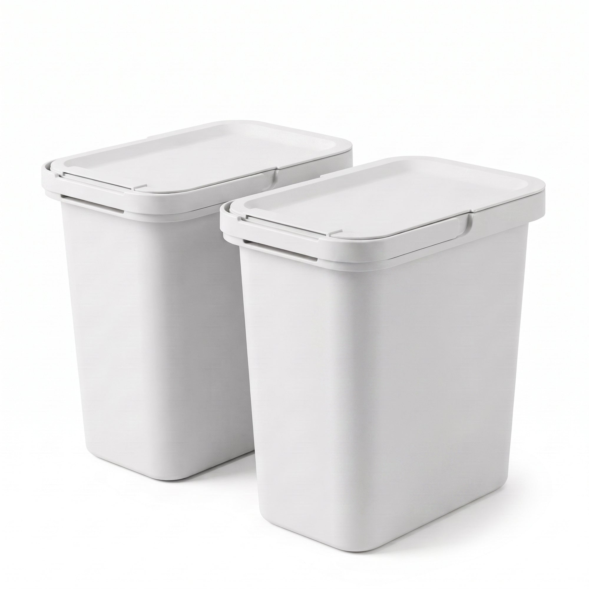 BigDean Haushalt 2x Mülleimer 12L mit Deckel Henkel