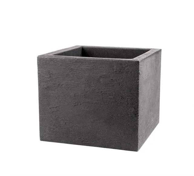 BigDean Pflanzkübel 39x39 cm Anthrazit Granitoptik
