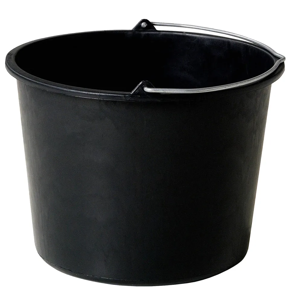 BigDean Haushalt Baueimer 20l Schwarz 2er mit Skala