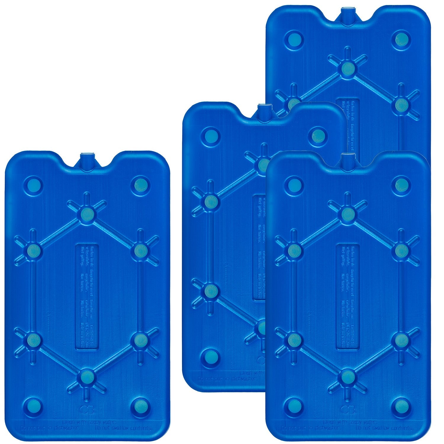 BigDean Kühlakkus Flach 400 ml Blau Kühlpacks 4er Set