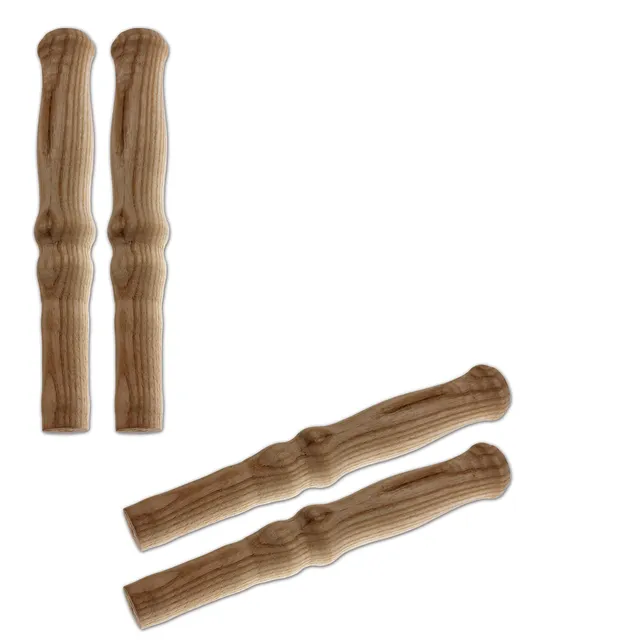 BigDean Schubkarren Griff Holz Universal 4er Set 23,5cm