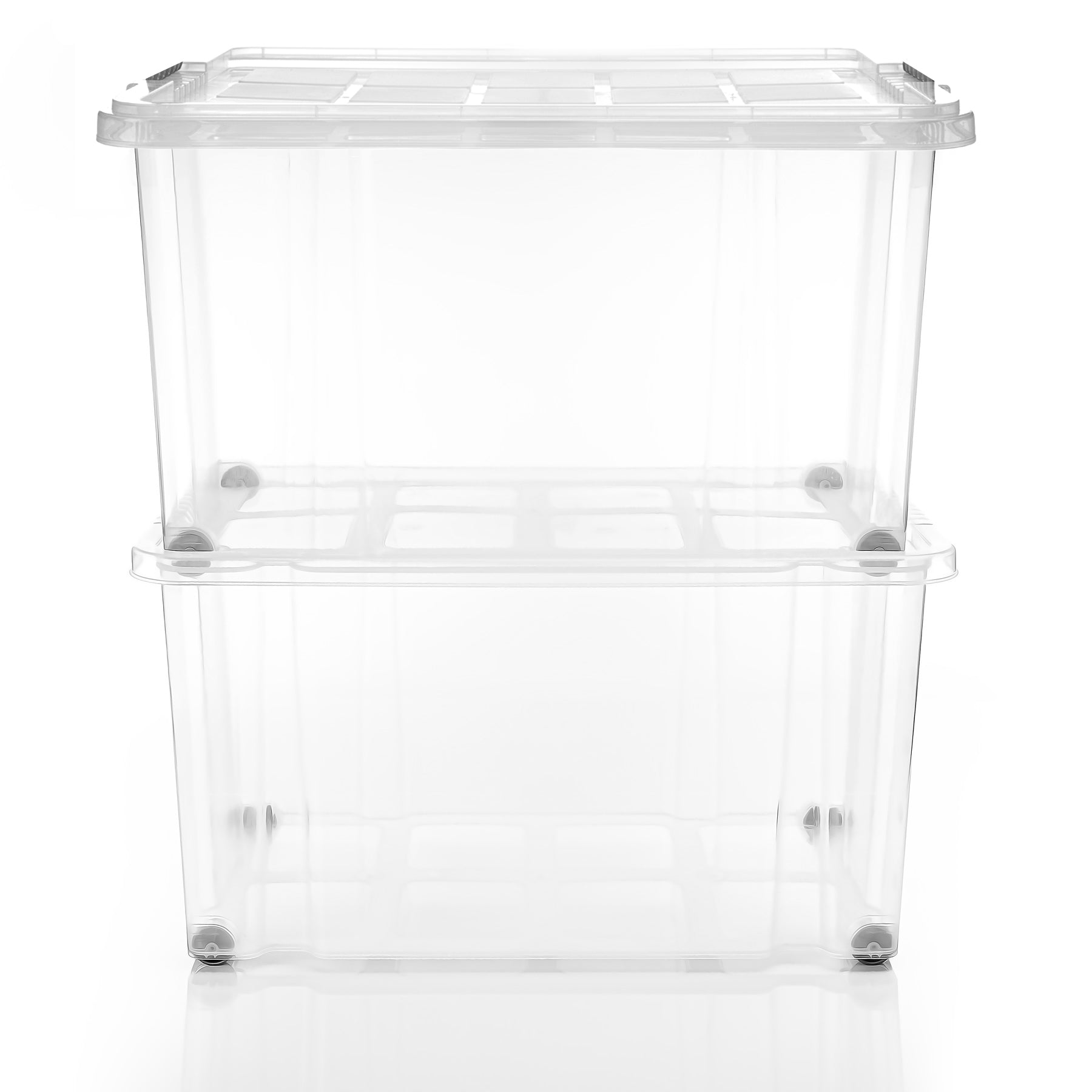 BigDean Aufbewahrungsbox 60L transparent 4 Stück