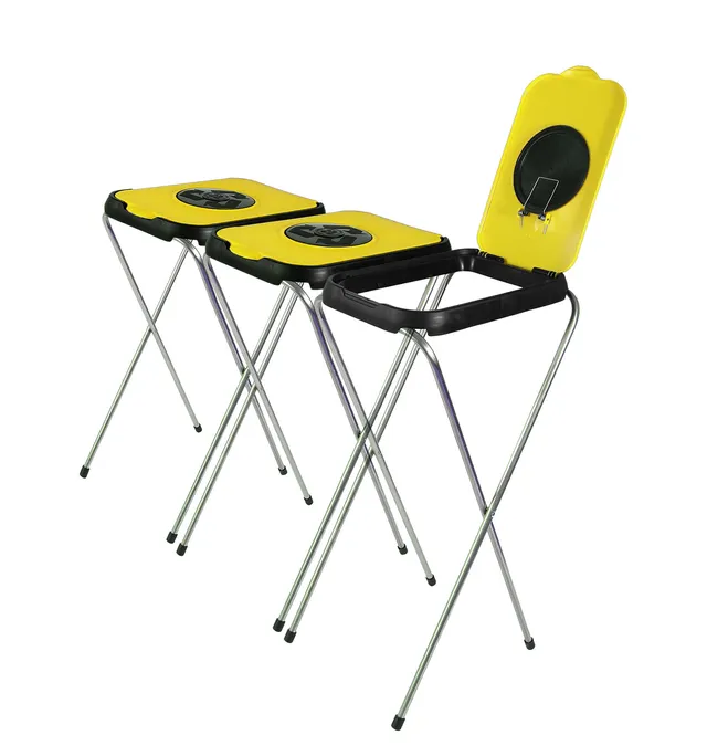 BigDean Haushalt & Alltag Müllsackständer SwingFix 120L 3er gelb
