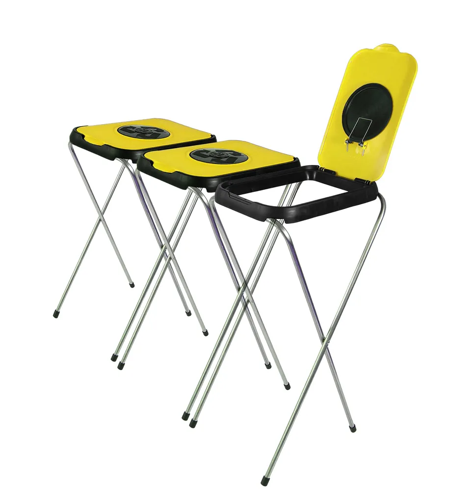 BigDean Haushalt & Alltag Müllsackständer SwingFix 120L 3er gelb