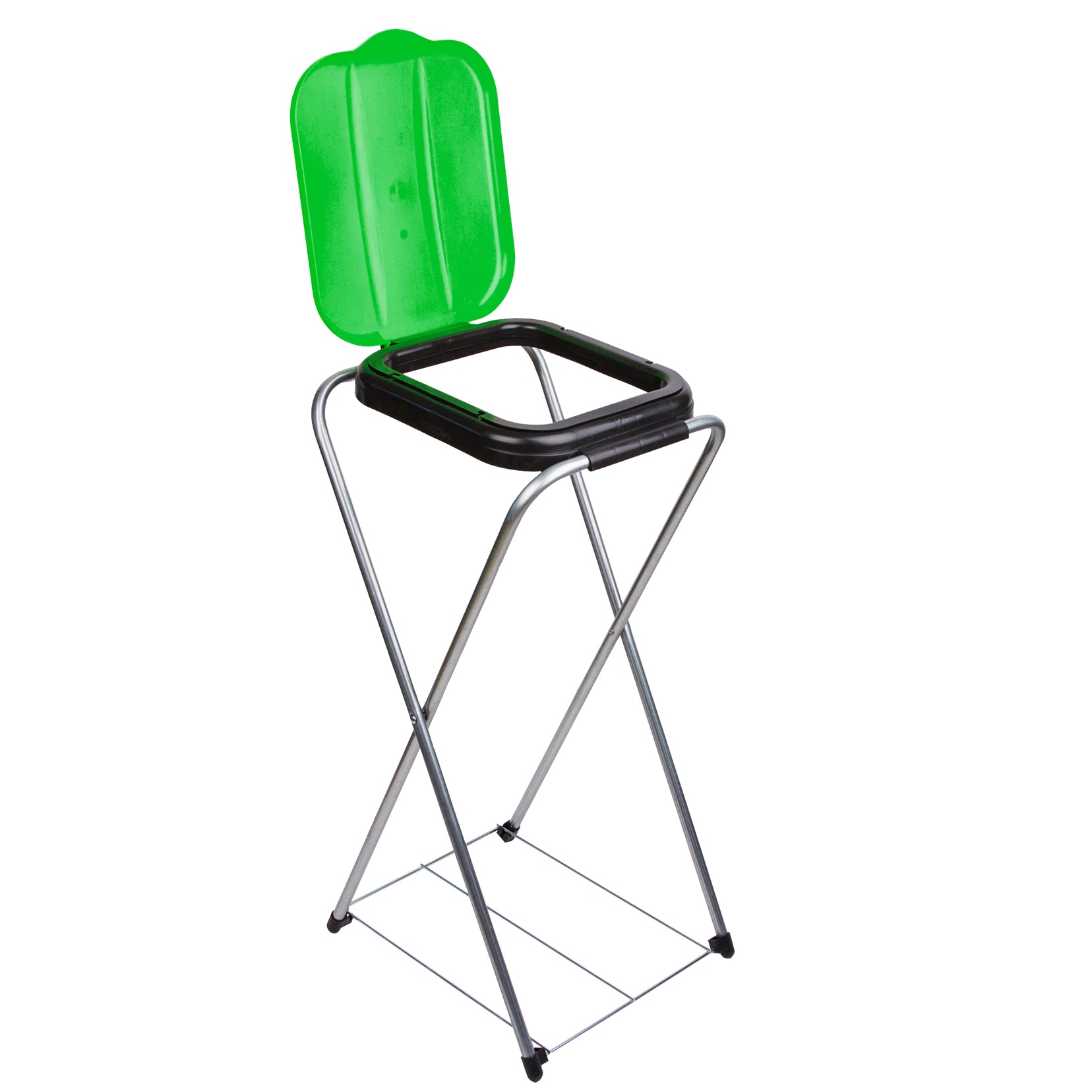 BigDean Haushalt Müllsackständer EasyFix Grün 120L Metall