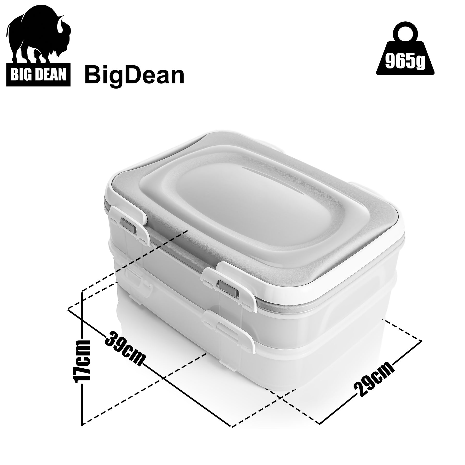 BigDean Küche Partycontainer 2 Etagen Pastell Grau Hebeeinsatz