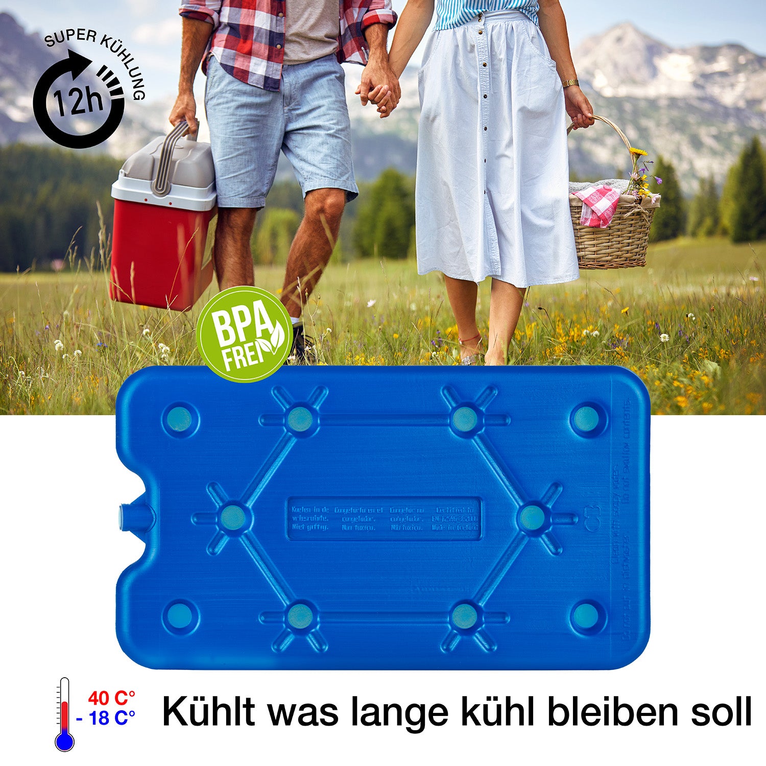BigDean Küche Kühlakkus flach 400ml 8er Set 12h BPA-frei