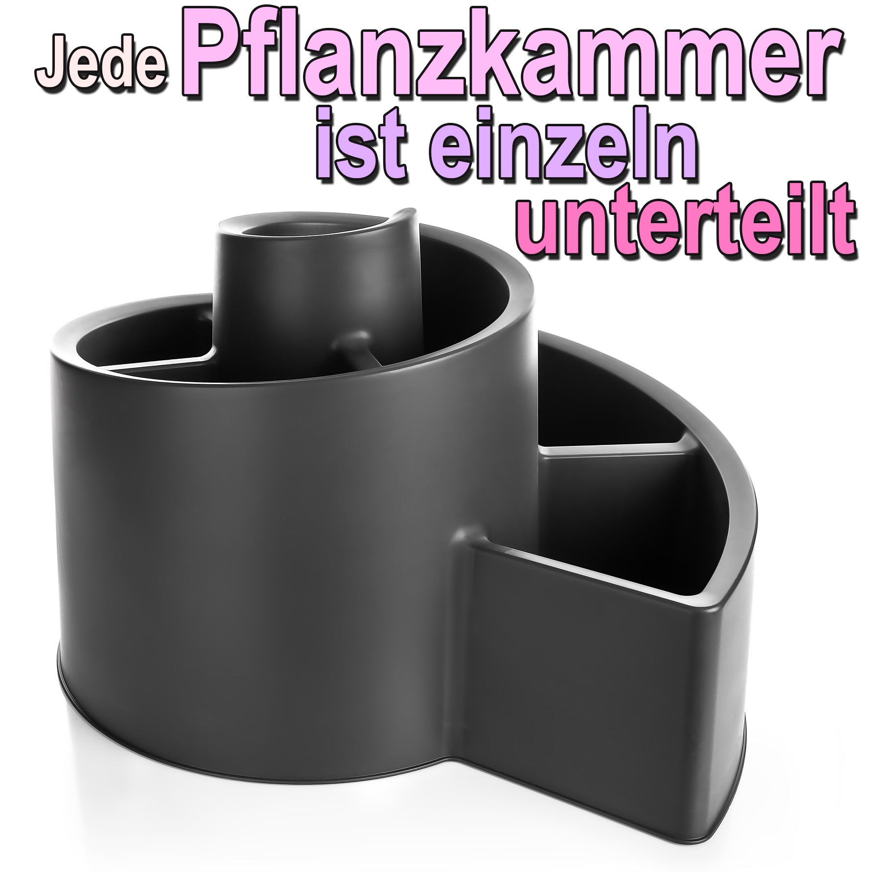 BigDean Garten Kräuterspirale Anthrazit 55,5x34 cm 6 Kammern