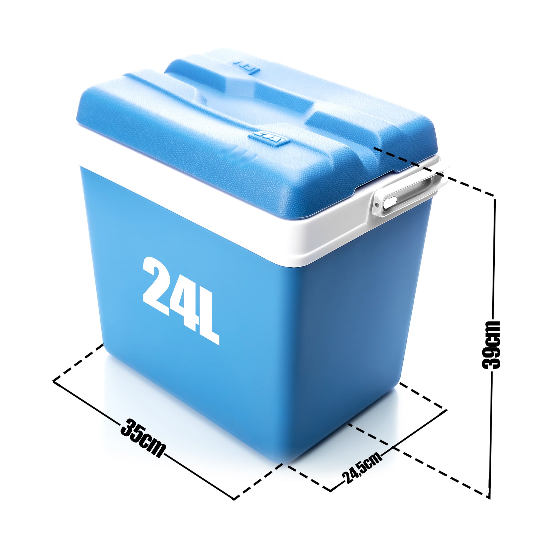 BigDean Kühlbox 24 Liter blau-weiß 11 Std.
