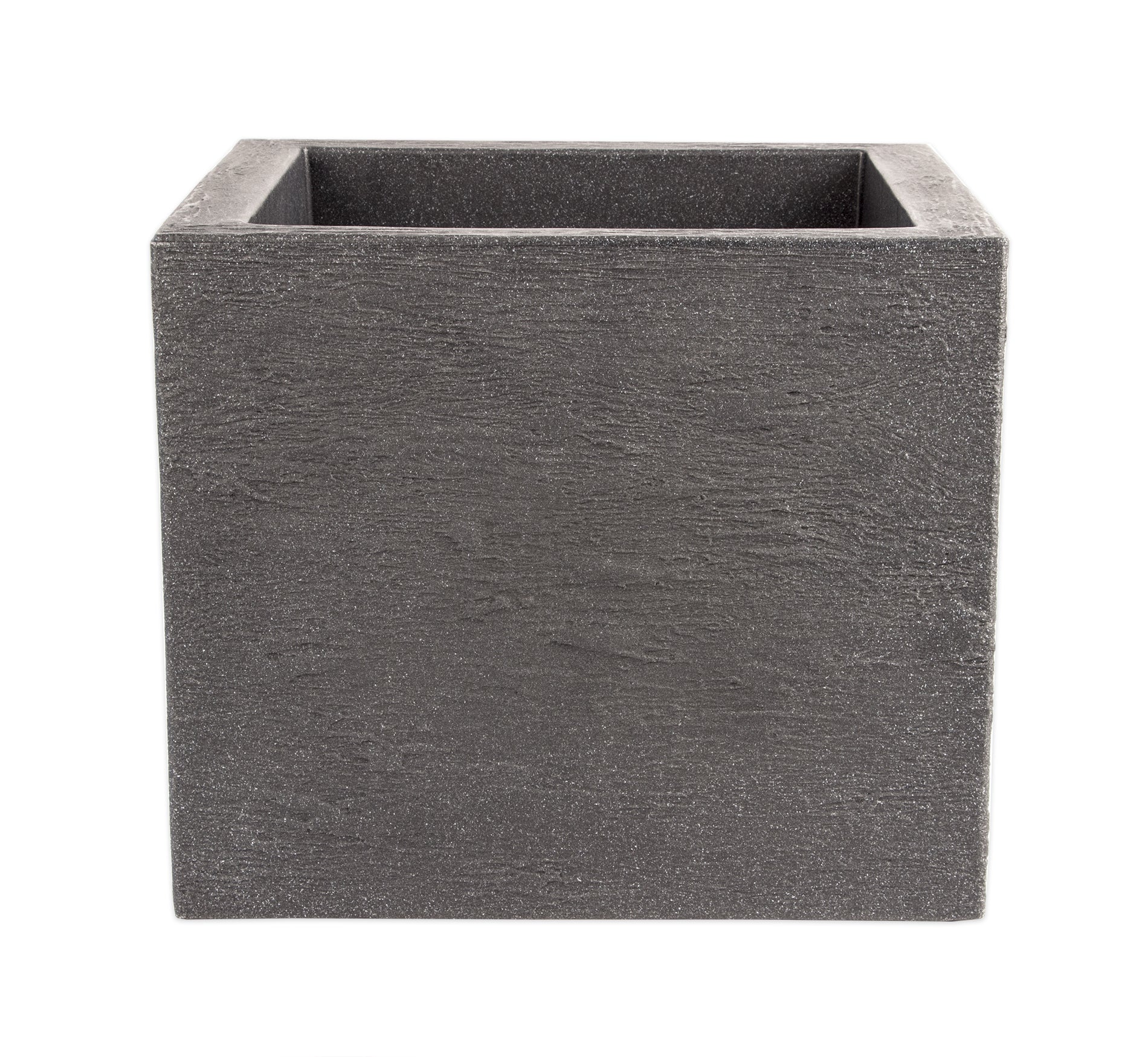 BigDean Garten Pflanzkübel 39x39cm Anthrazit 2er Set Granitoptik