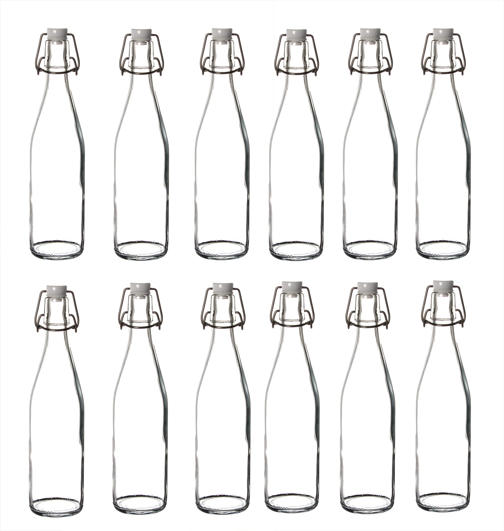 BigDean Glasflaschen Buegelverschluss 500ml 12er Set