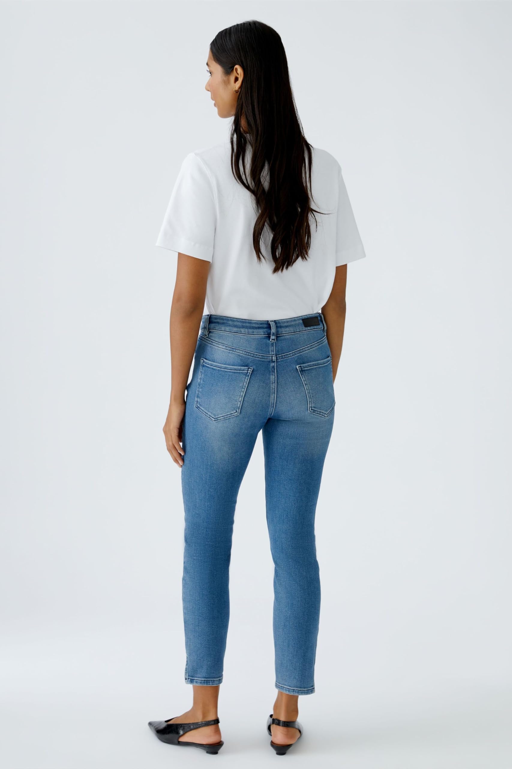 OUI Shirts & Tops SVEHA T-Shirt Damen Schwarz Baumwolle