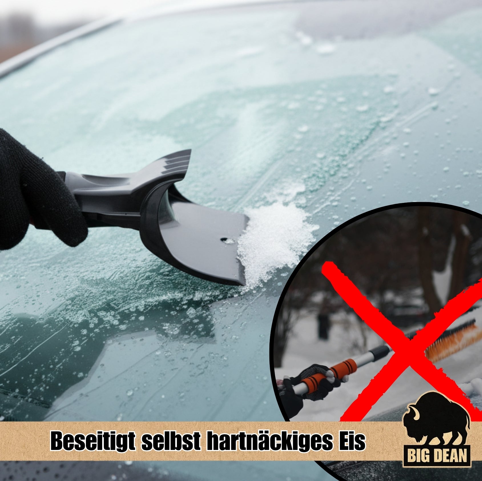 BigDean Eiskratzer Auto Scheibenkratzer 2 Stück
