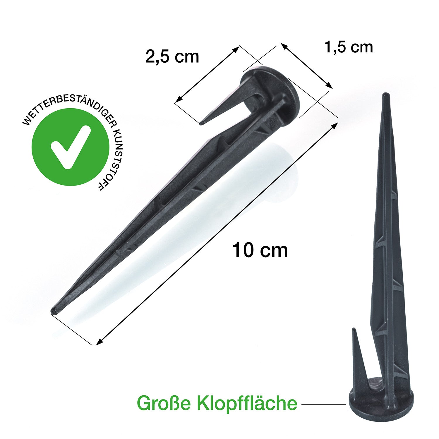 BigDean Garten 200x Erdnägel Mähroboter Begrenzungskabel schwarz
