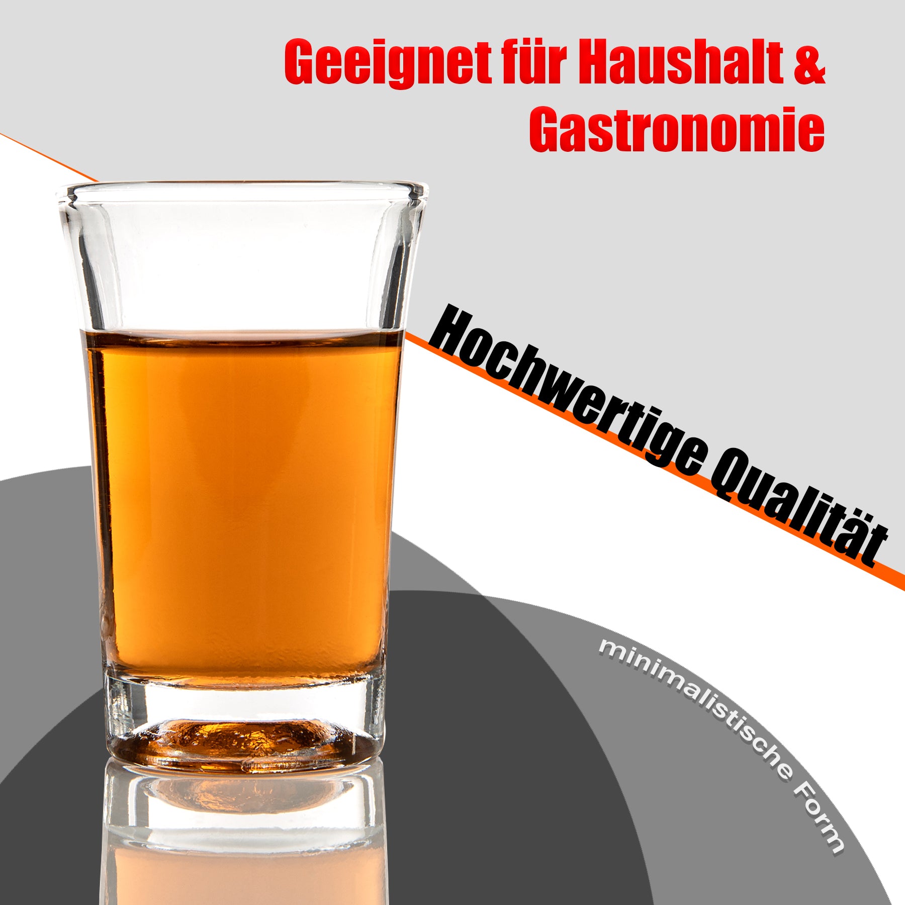 BigDean Schnapsgläser 4cl 6er Set Gastro Geschenkbox