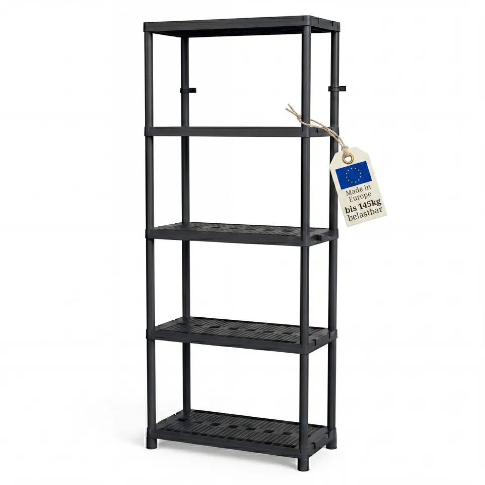 BigDean Schwerlastregal 172x71x35 cm 5 Böden 145 kg Keller