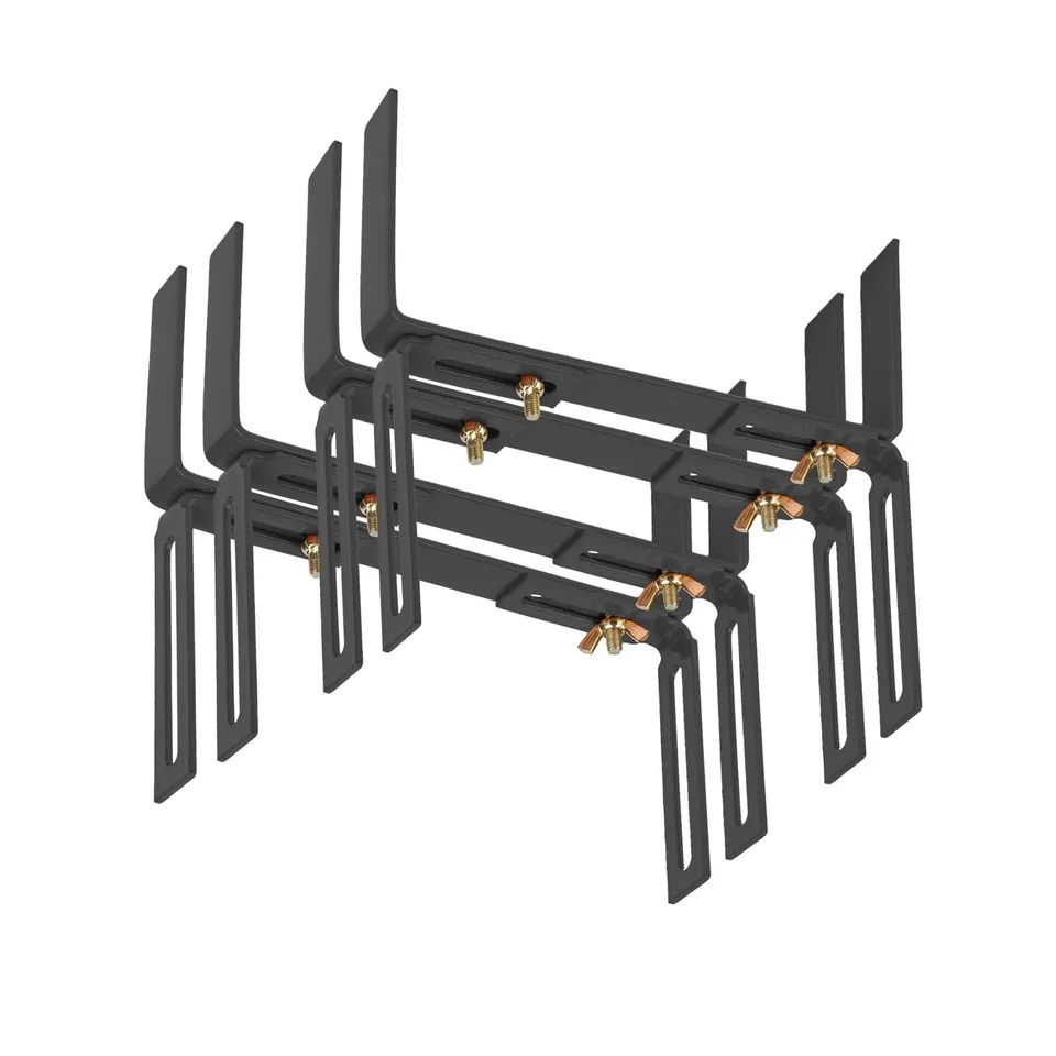 BigDean 2 Paar Blumenkastenhalter H-Form Balkonkasten anthrazit