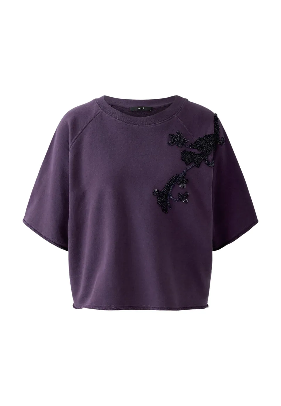 Oui Pullover & Cardigans Sweatshirt Pailletten bestickt