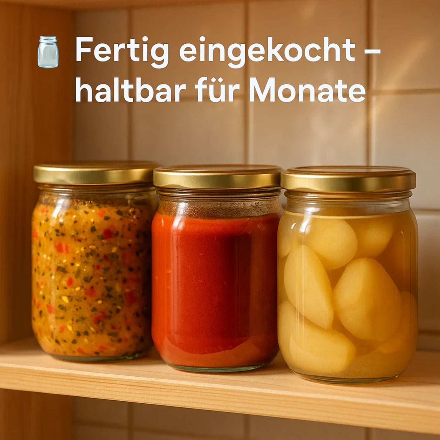 BigDean Einmachgläser 1 Liter 6 Stück große Öffnung Glas