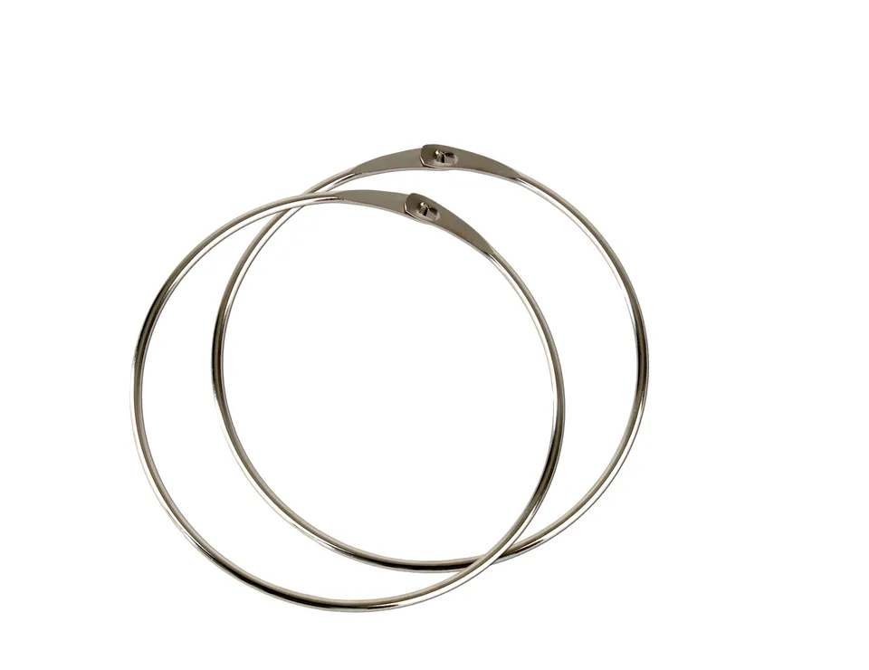 BigDean Warenring Schlüsselring 150 mm 2er Set silber