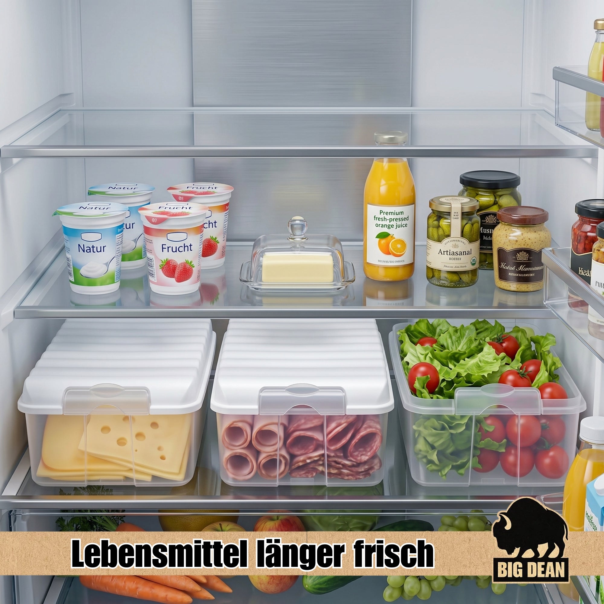 BigDean Aufschnittbox 2,5L 3er Set Kühlschrankbox Made in Germany
